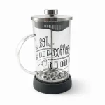 فرنچ پرس شفاف با طرح نوشته coffe مناسب دمنوش و چای