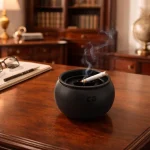 زیر سیگاری فلزی مرتفع تک سوراخه دارای جا برای ته سیگار خرید و قیمت