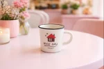 خرید و قیمت ماگ سفید متوسط دسته دار طرخ خانه nice day
